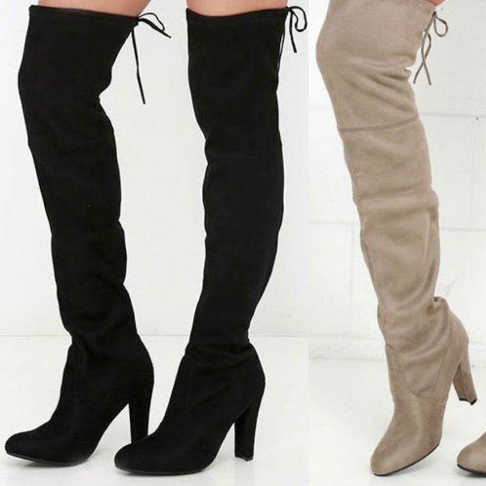 Steve Madden Nori Over the Knee Boot black heel
